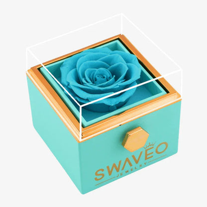 Eternal Rose Box with Engraved Necklace
