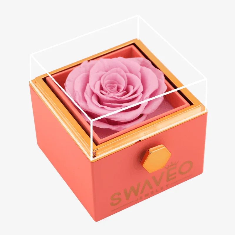 Eternal Rose Box with Engraved Necklace